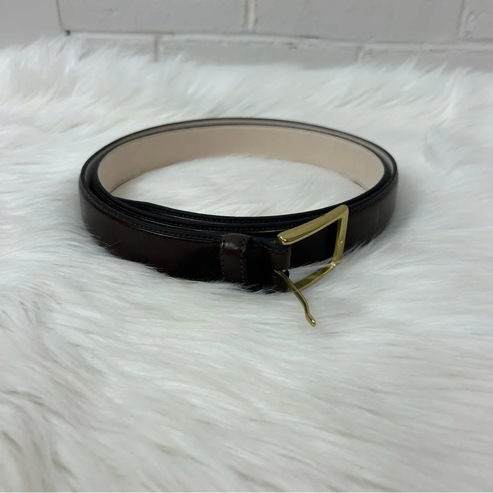 Lands’ End Men’s Dark Brown Leather Belt Size 46